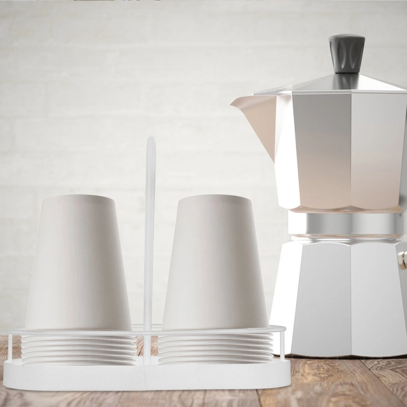 Cafe Bar Supplies Cup Storage Rack Espresso Cups Wear-resistant Dispenser Coffee Organizer with Lids