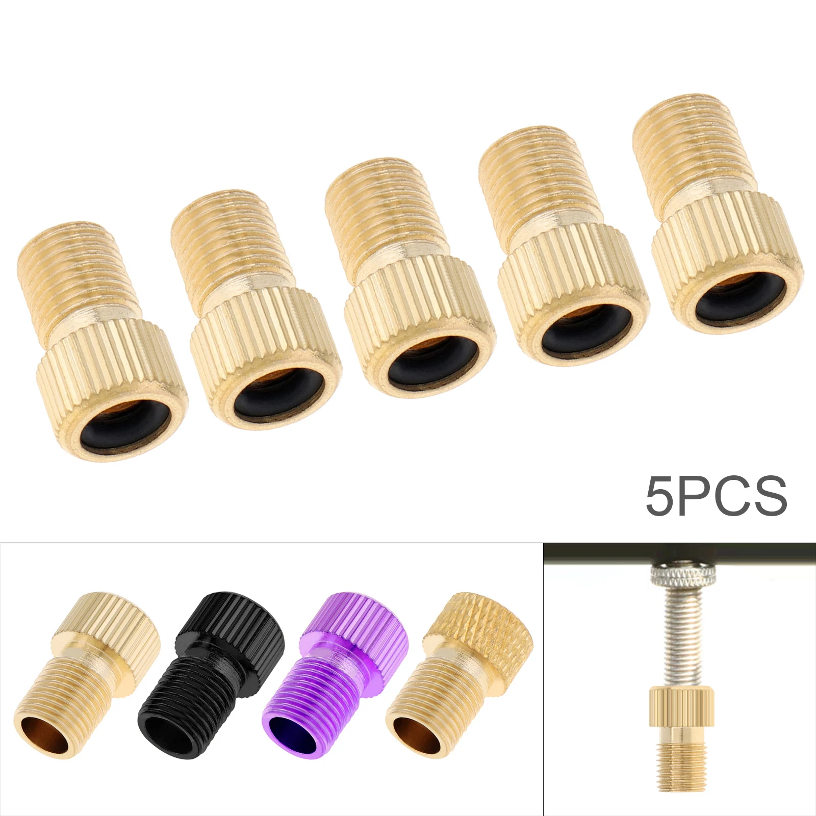 5 шт./компл. адаптер клапана для накачивания шин из чистой меди