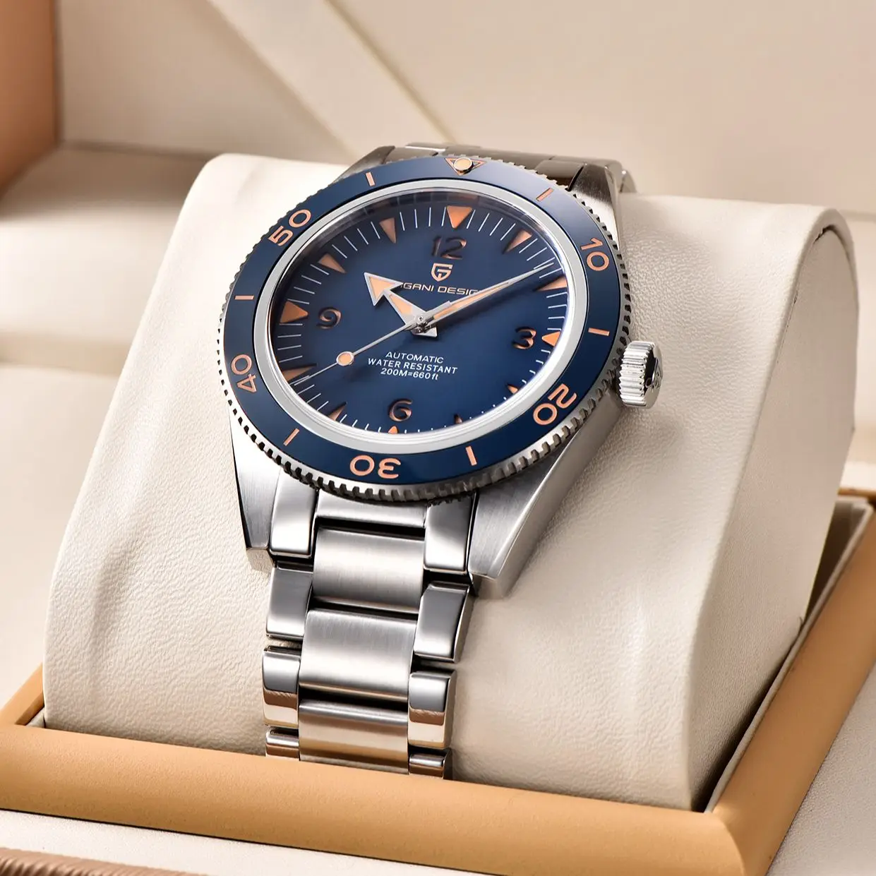 

PAGANI DESIGN 2023 Luxury Men NH35 Mechanical Wristwatch 200m Waterproof Sapphire Clock Automatic Stainless Steel Business Watch