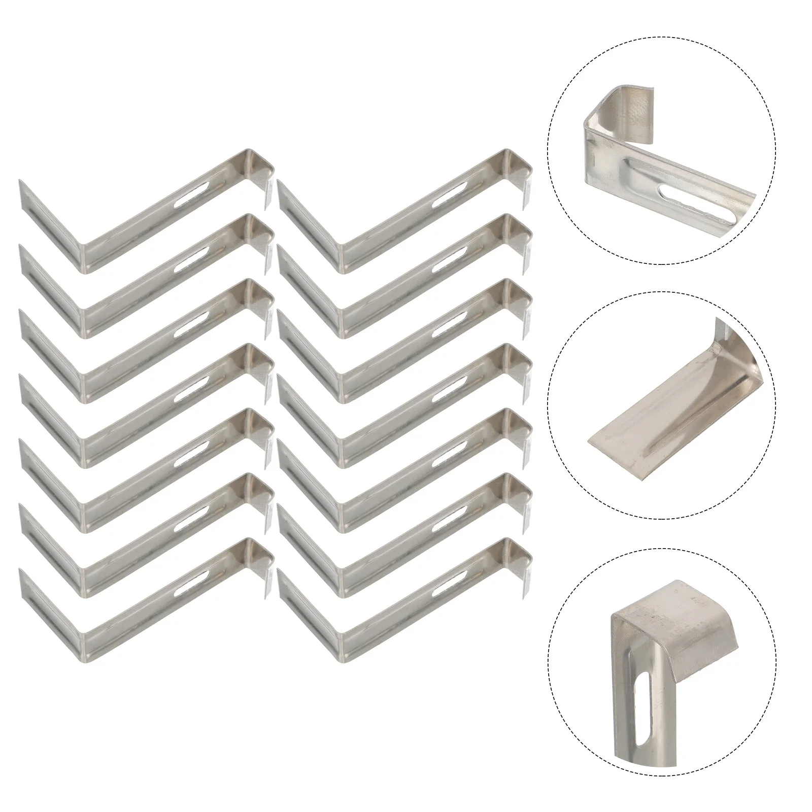 

20Pcs Roof Tile Clips Heavy Duty Roofing Tile Fixed Iron Clips Replacement Parts