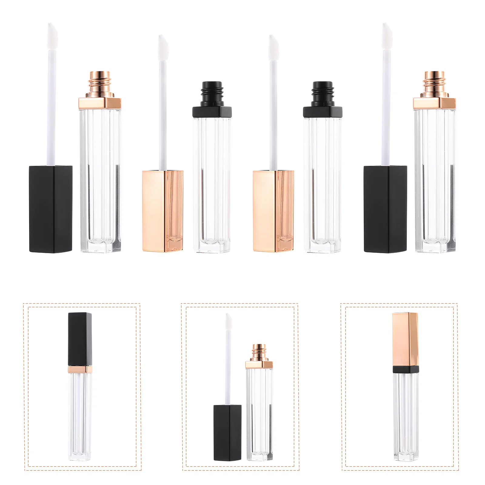 

Lip Containers Gloss Empty Tubes Lipstick Bulk Bottles Balm Subpackage Tube Brush Travel