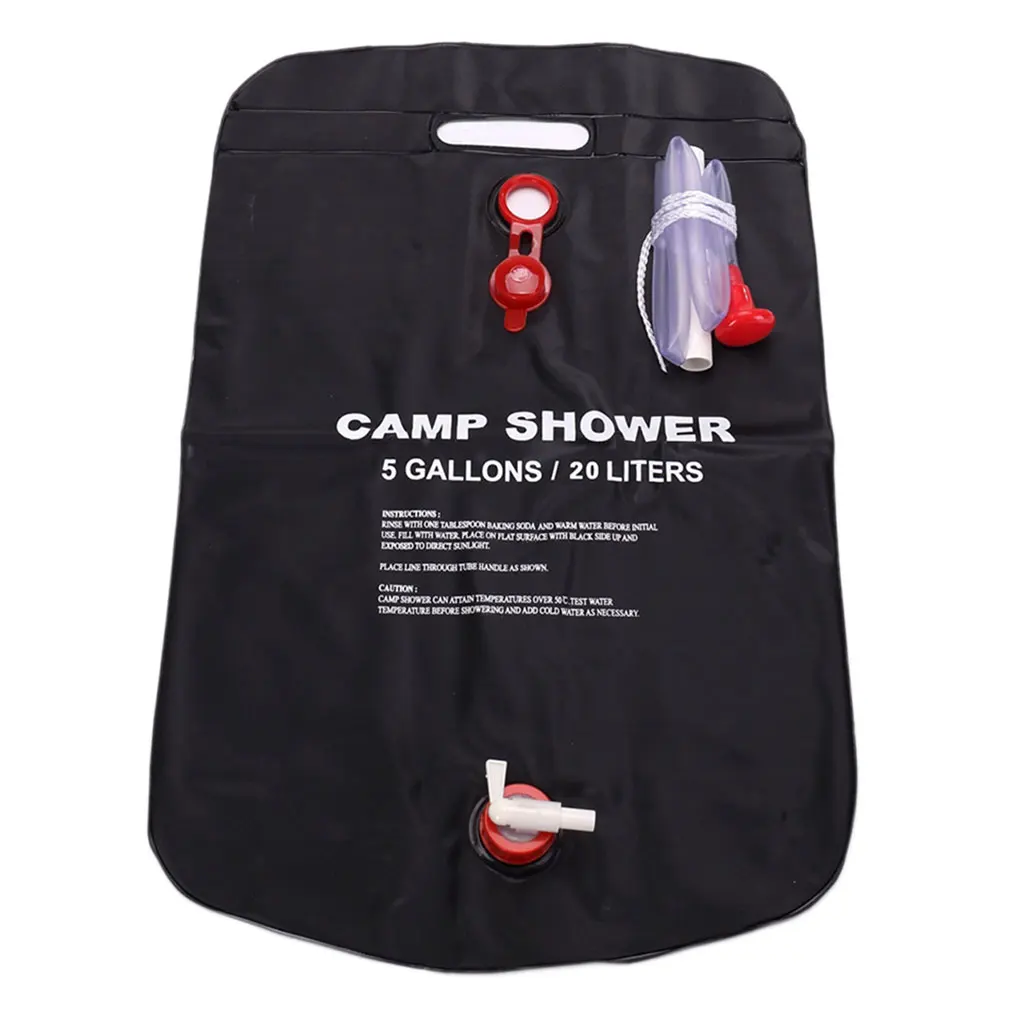 

20L Solar Power Camping Shower Bathing Water Bag Outdoor Travel Hiking Portable Bath Large Water Bag