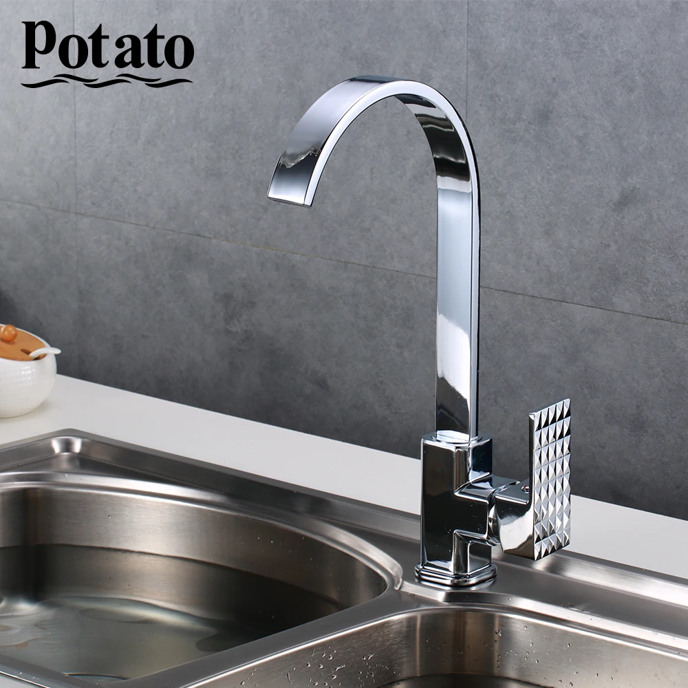 

Potato Kitchen Faucet Hot and Cold Water Mixer kitchen sink faucet Water mixer Tap 360 Degree Rotation For Kitchen p40226-