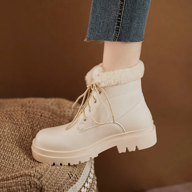 

Women's snow boots plush thick shoes waterproof non-slip warm cotton multifunctional winter