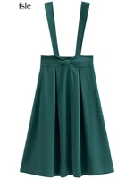 fsle summer 2022 elegant female bottom bow suspender dress female summer design sense niche high waist a line dress