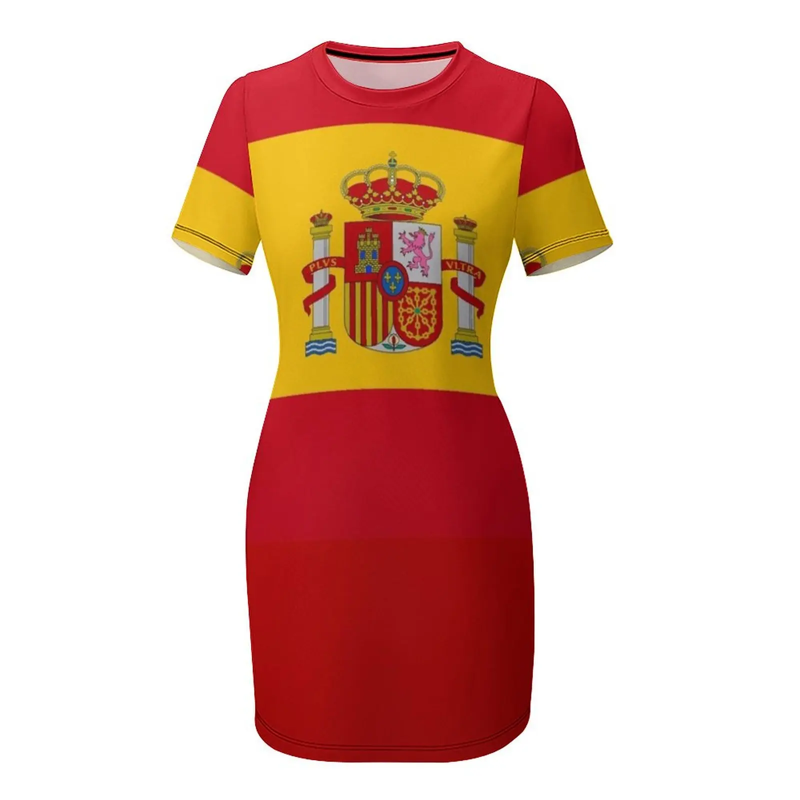 Флаг Испании - Bandera Espa?ola Высококачественное изображение Платье с короткими