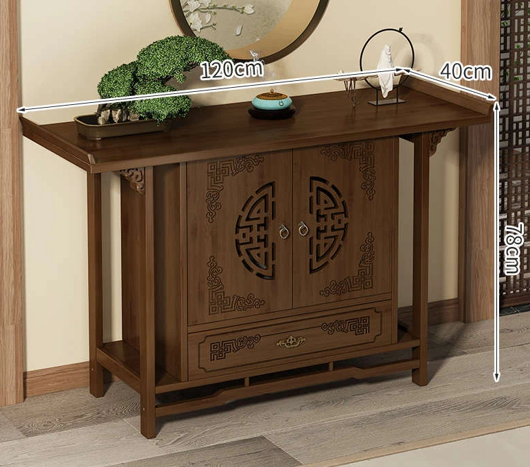 Оформирующий стол из цельного дерева Будды шкаф для храм бога богатства стоячий