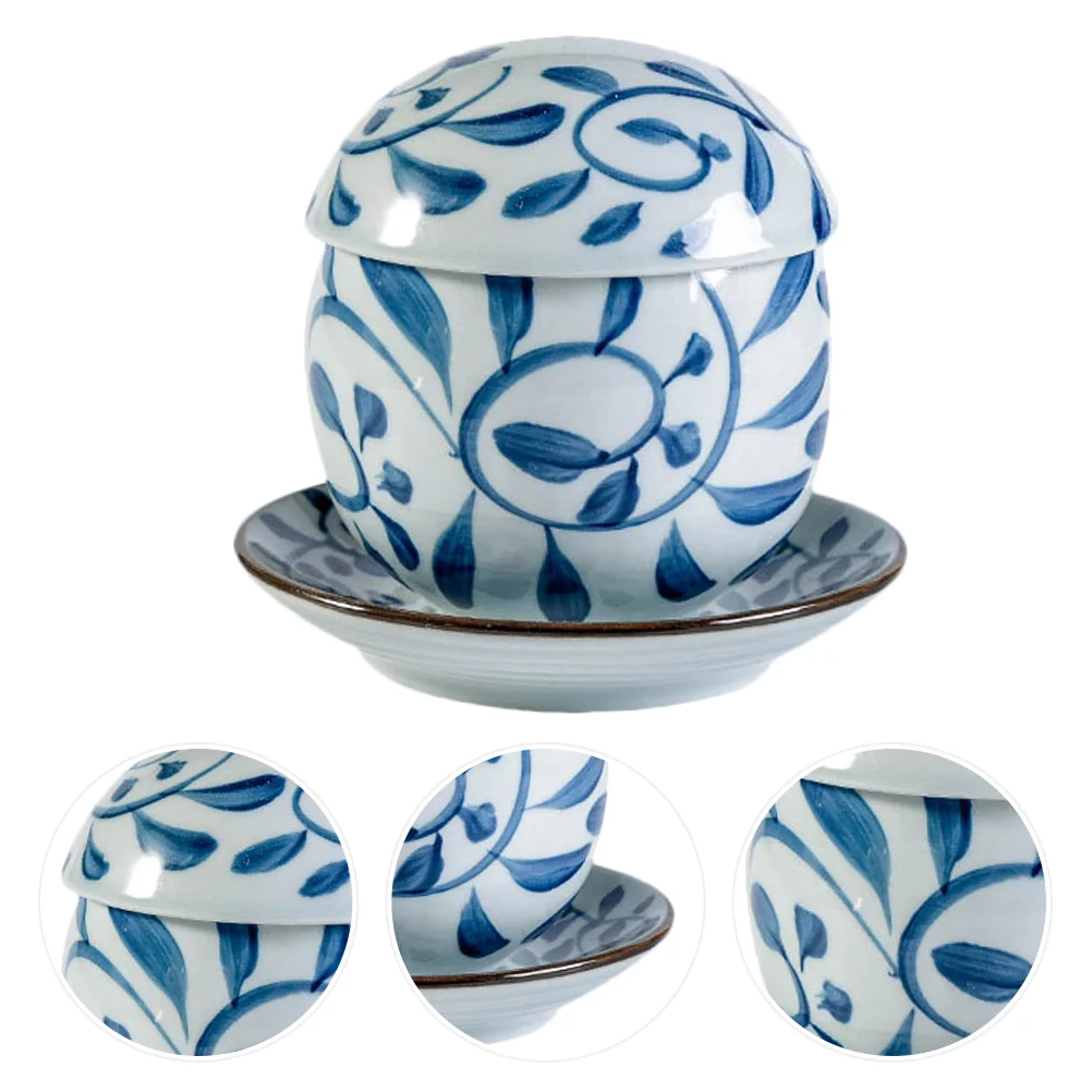 

Ceramic Stew Bowl Decorative Cubilose Bowl Household Steam Bowl Steam Supply