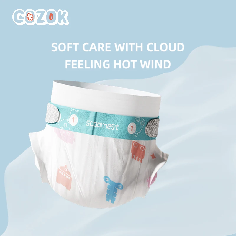 

COZOK 3pcs Diapers Baby Cotton Ultra-thin Breathable Huggies Treasure Nappies Pants Toilet Training Newborn Special Diaper