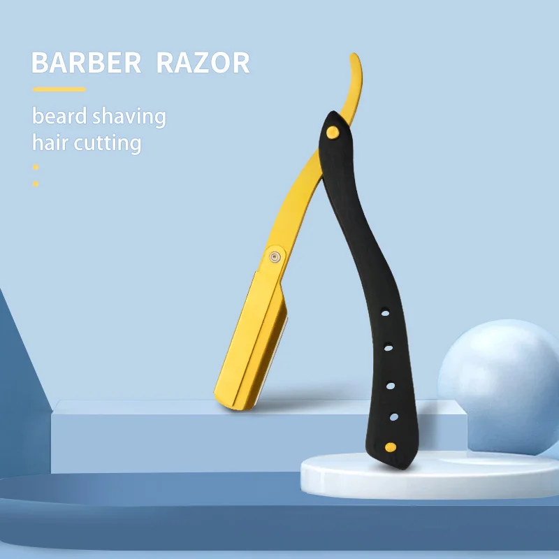 

1P Stainless Steel Barber Folding Shave Knife Handle Beard Straight Razor Hairdressing Tools For Men Manual Hair Trimmer Shaver