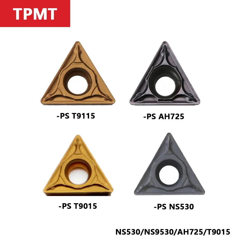 

100% Original Carbide Inserts TPMT TPMT090204 TPMT090208 TPMT110308 TPMT110304-PS PSS 24 NS530 NS9530 AH725 CNC Lathe Metal Tool