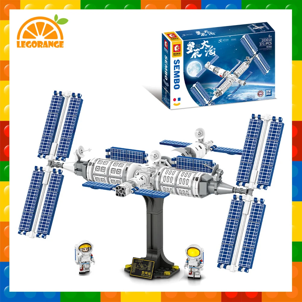 

Aerospace Cultural and Creative Authorized Manned Rocket Space Station Children's Educational Assembly Building Block Toys
