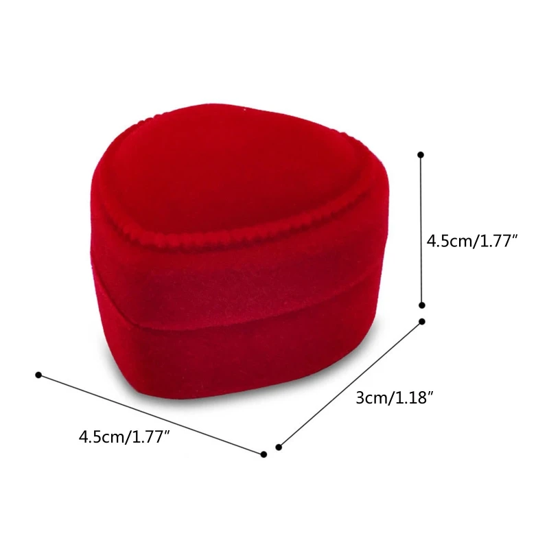

N58F Red Love Single Ring Box Pendant Box Ring Organizer Jewelry Gift Storage for Wedding Proposal Engagement Ceremony