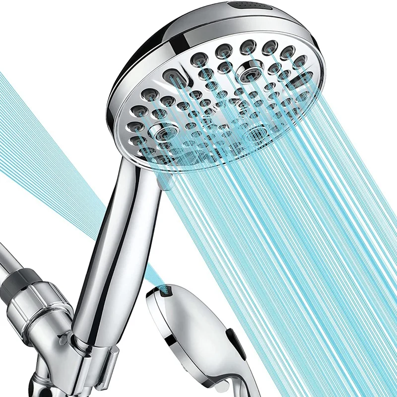 

Shower Head With Handheld - 10 Modes Rain Shower Head High Pressure Shower Heads With 59Inch Stainless Steel Hose