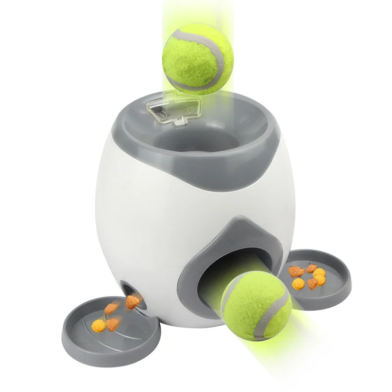 

Interactive Pet Ball Launcher Toy Dog Tennis Leaked Food Reward Machine Thrower Slow Feeder for Cats Kitten Puppy Accessories