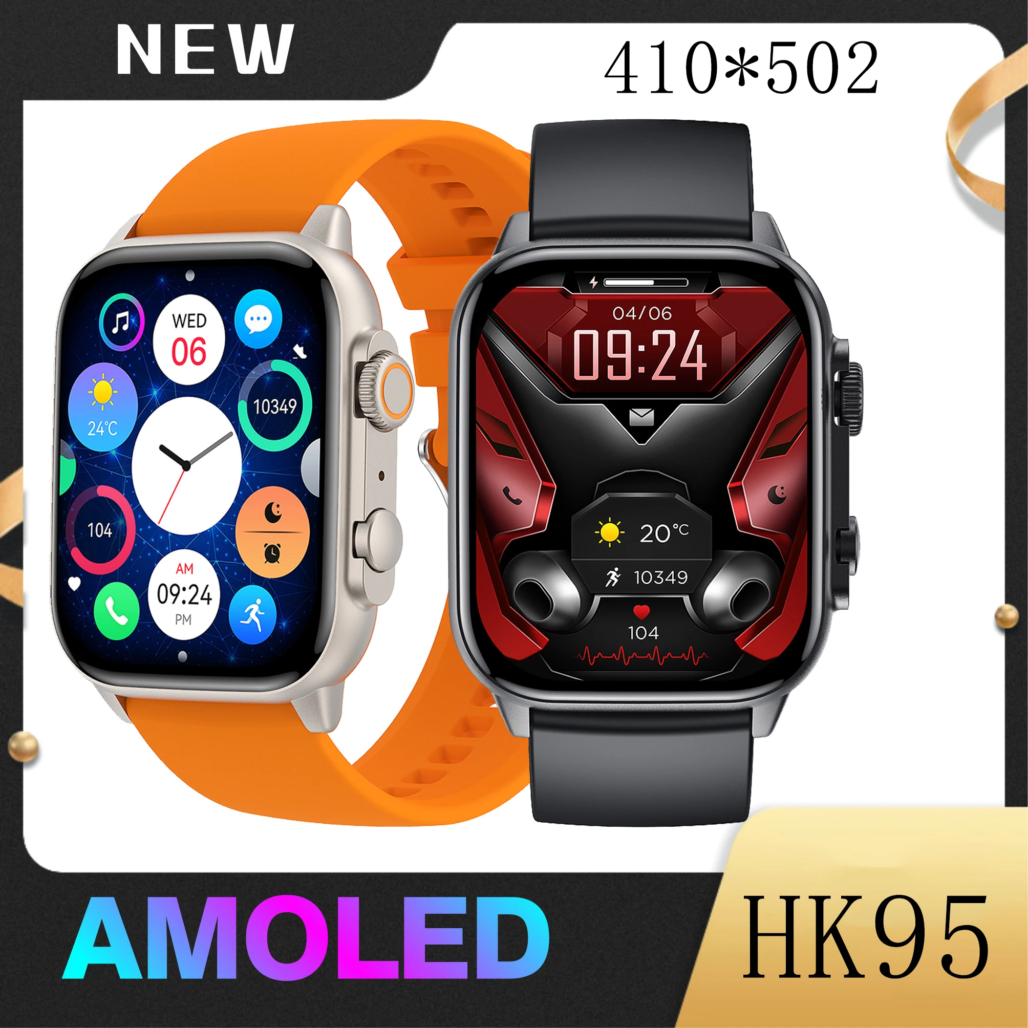 

[2023 World Premiere] New HK95 Smart Watch AMOLED Display NFC Men's Ladies Compass Message Grouping Smooth Touch Sports Watch