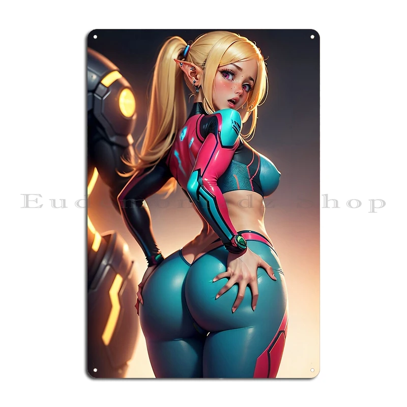 

Металлическая вывеска Самус Аран