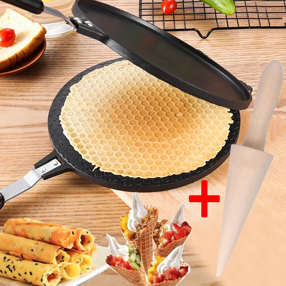 

Crunchy Egg Roll Machine Omelet Mold Ice Cream Cone Maker Bakeware Baking sandwich Waffles Meat Pan Cookie Pie Tray
