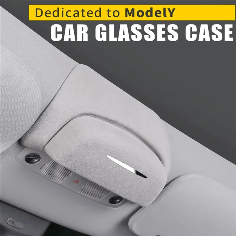 

Car Glasses Holder Case Sunglasses Storage Box for Tesla Model Y 2017-2022 Interior Accessories Standard Style