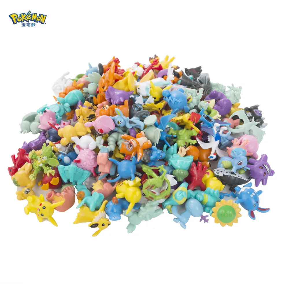 Фигурки покемонов Пикачу модель лота оптом 24-144 шт. различные стили кавайные