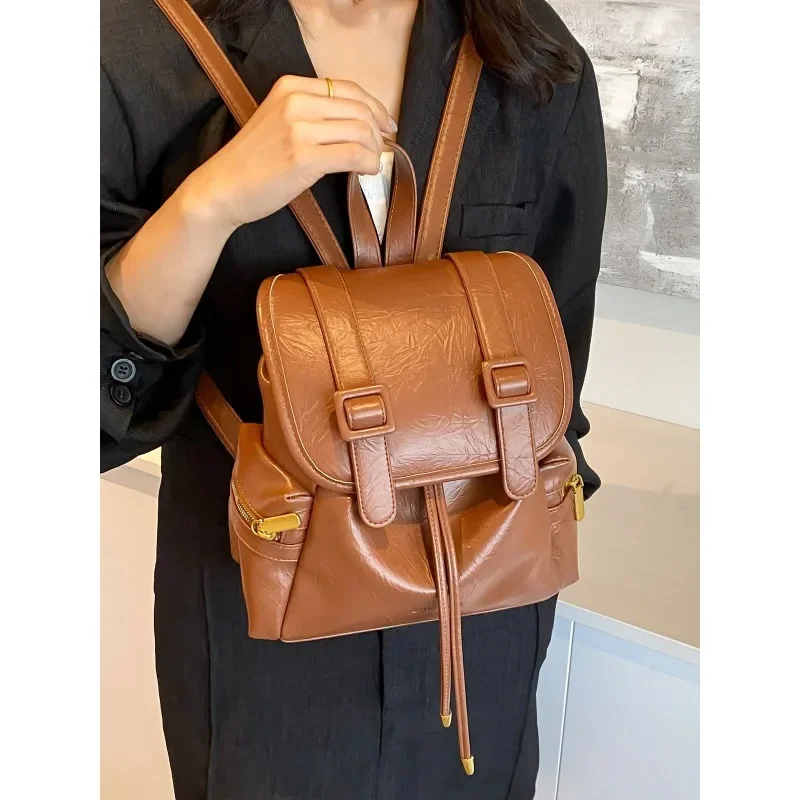 Женский рюкзак большой вместимости Fallow Retro Sense новинка 2024 в консервативном стиле