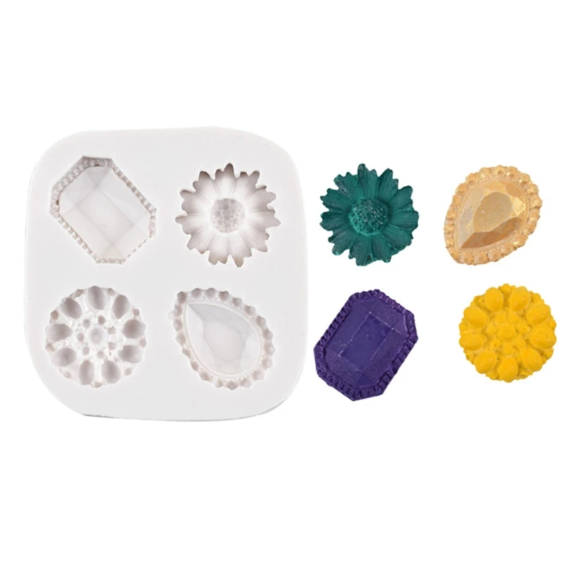 

Cakes Biscuit Mold Pastrie Geometric Flower Bakeware Baking DIY Resin Homemad