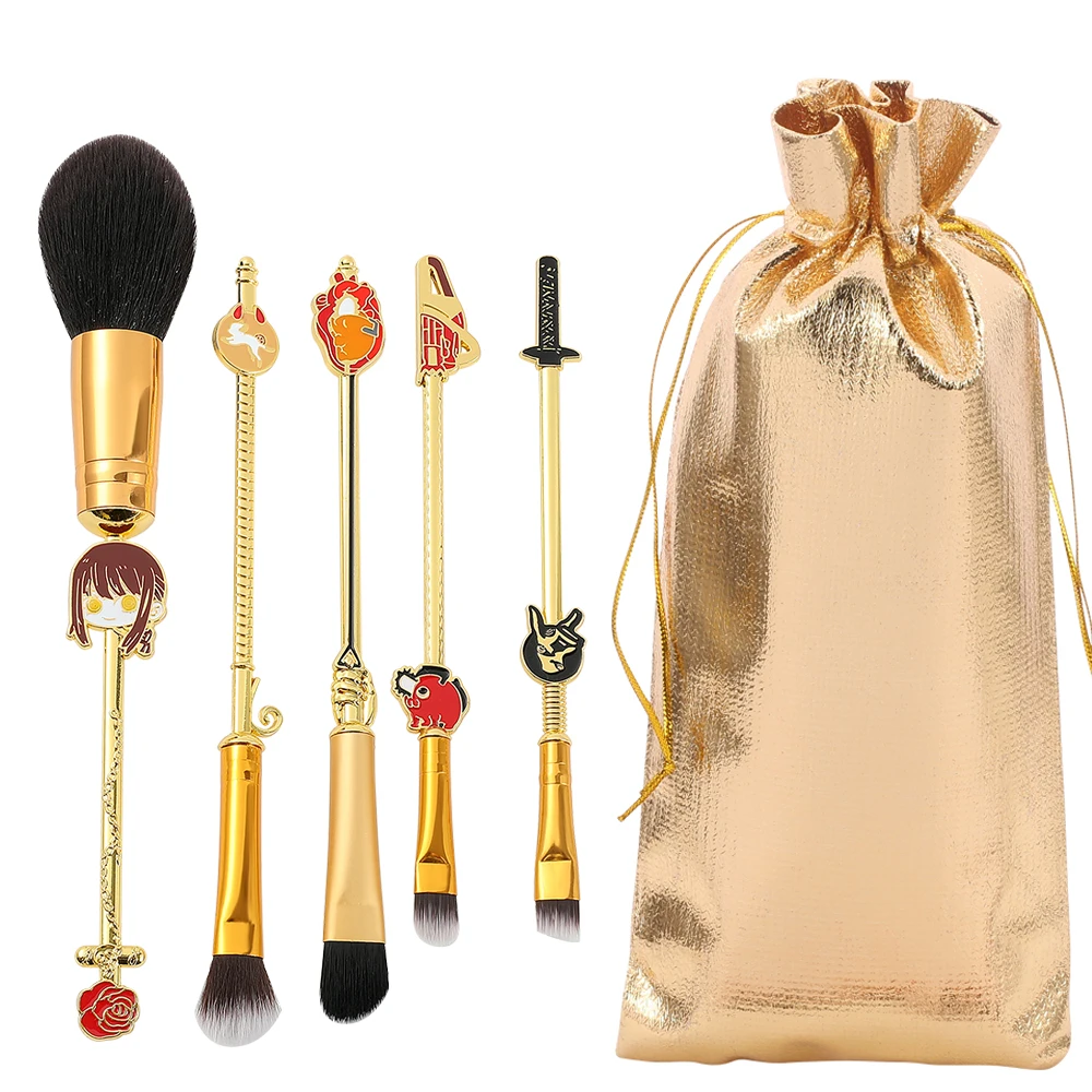 5 шт. кисти для макияжа Chainsaw Man Denji Pochita мягкая пушистая основа румяна пудра тени