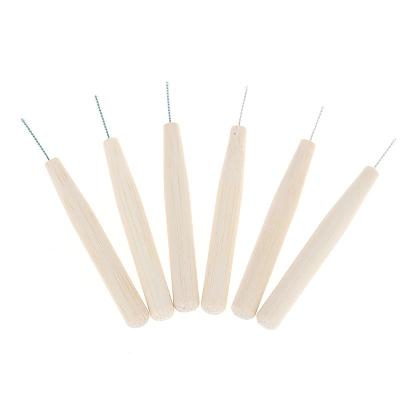 

30pcs Bamboo Handle Interdental Brushes Dental Floss Care Brushes Interdental Cleaners Teeth Cleaner for Men Women Oral Hygiene