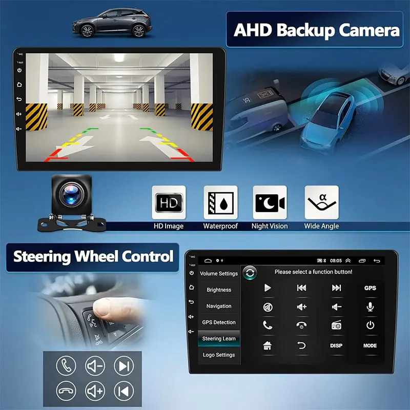 Фото Автомагнитола Android 16 для Kia Sportage 2 2004-2010 с GPS, мультимедийный плеер, навигационная система, камера 360°, беспроводной Carplay, DSP, QLED, BT №5