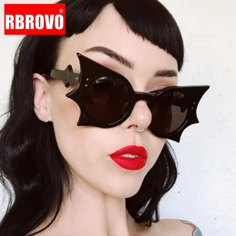 RBROVO 2023 Винтажные Солнцезащитные очки в форме бабочки женские летучая мышь женские/мужские забавные очки женские солнцезащитные очки UV400