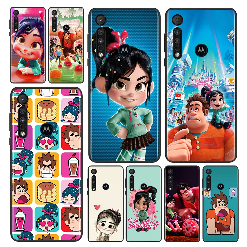

Anime Movie Wreck-It Ralph Case For Motorola G9 G8 E20 E7 E6 One Marco Hyper Fusion Power Lite Edge Plus Black Phone Cover
