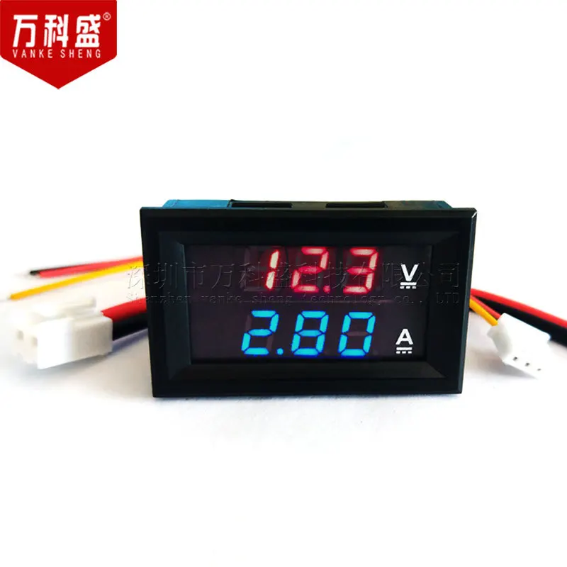 Цифровой вольтметр Амперметр постоянного тока 0-100 в 10 А 50 двойной дисплей