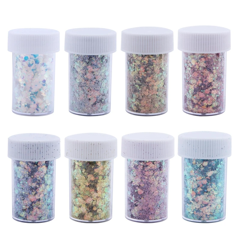 

D0LC Diy Epoxy Resin Material Fairy Pupil Sequins Eye Makeup Sequins Color Powder Bright Gradient Pigment Manicure Crafts