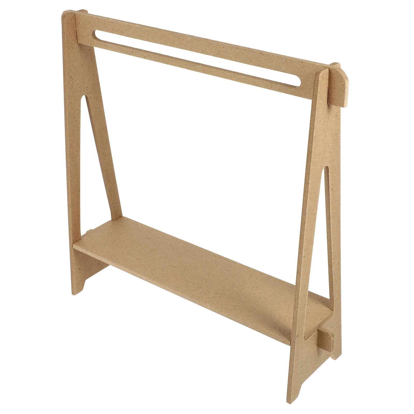 

Mini Clothes Rack Miniature Clothes Wood Display Stand House Garment Rack Decor Pick garden