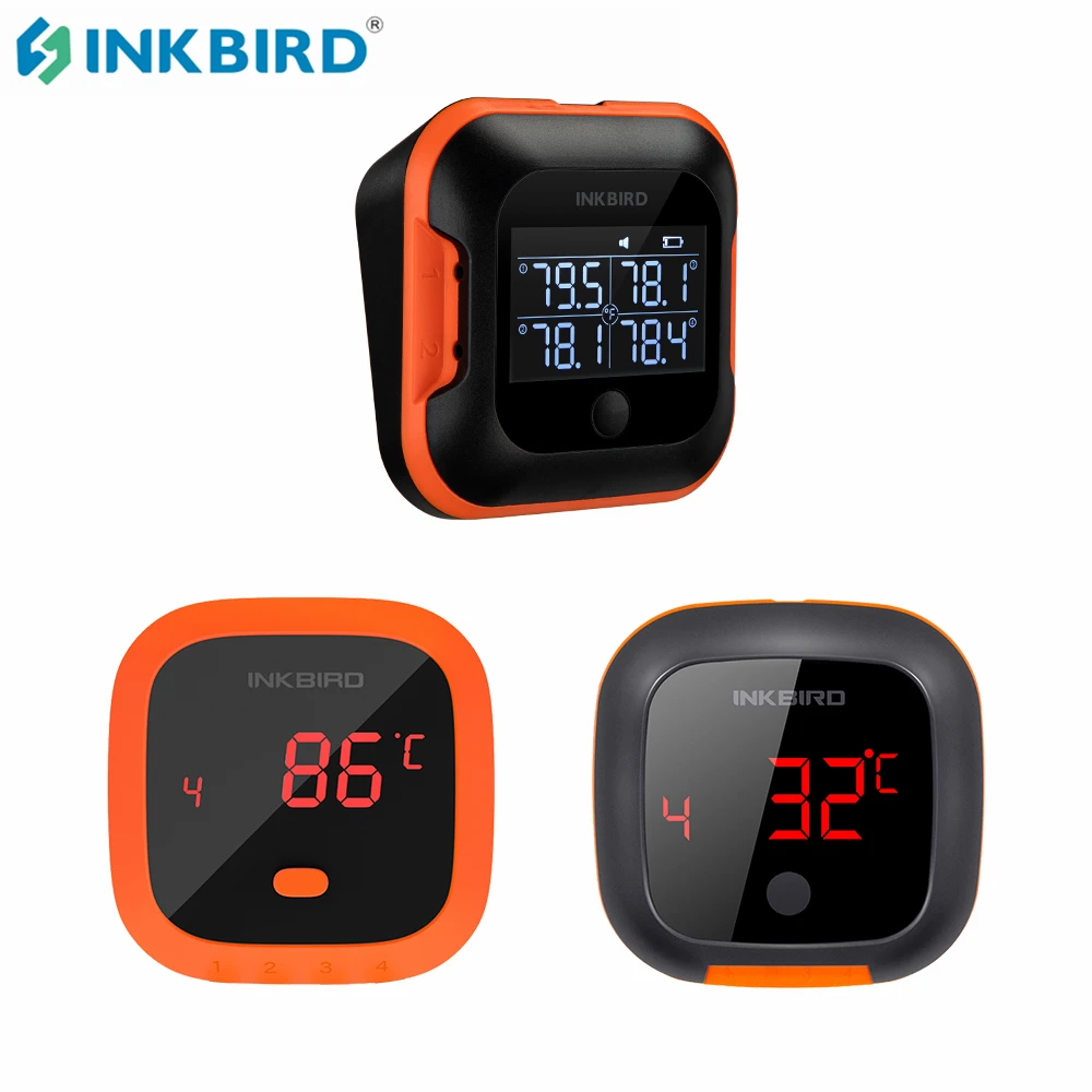 INKBIRD 3 Types of Culinary Thermometers Wireless BBQ Food Meat Thermometers With 4 Waterproof Temperature Probes for Cooking