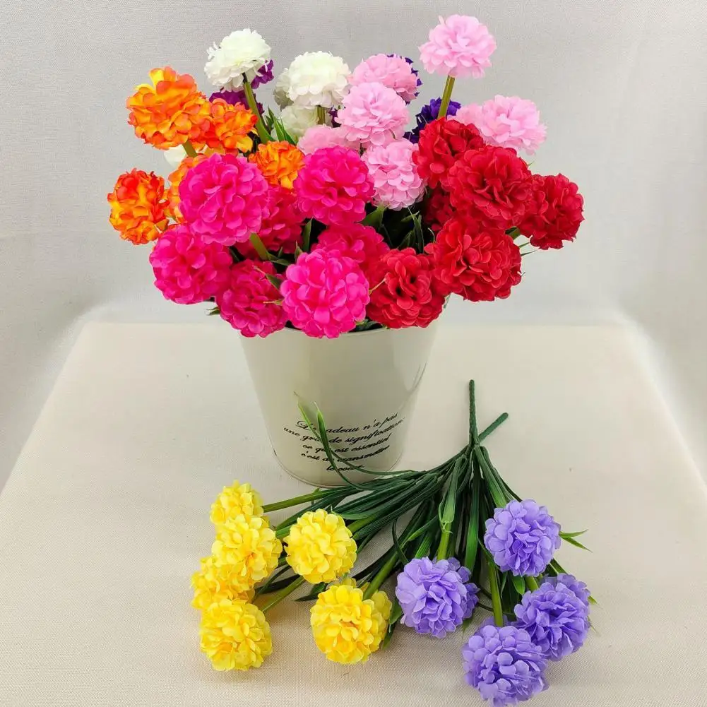 

1 Branch Faux Flower No-watering Fresh-keeping 7 Heads Indoor Outdoor Elegant Fake Hydrangea Flower Party Decor