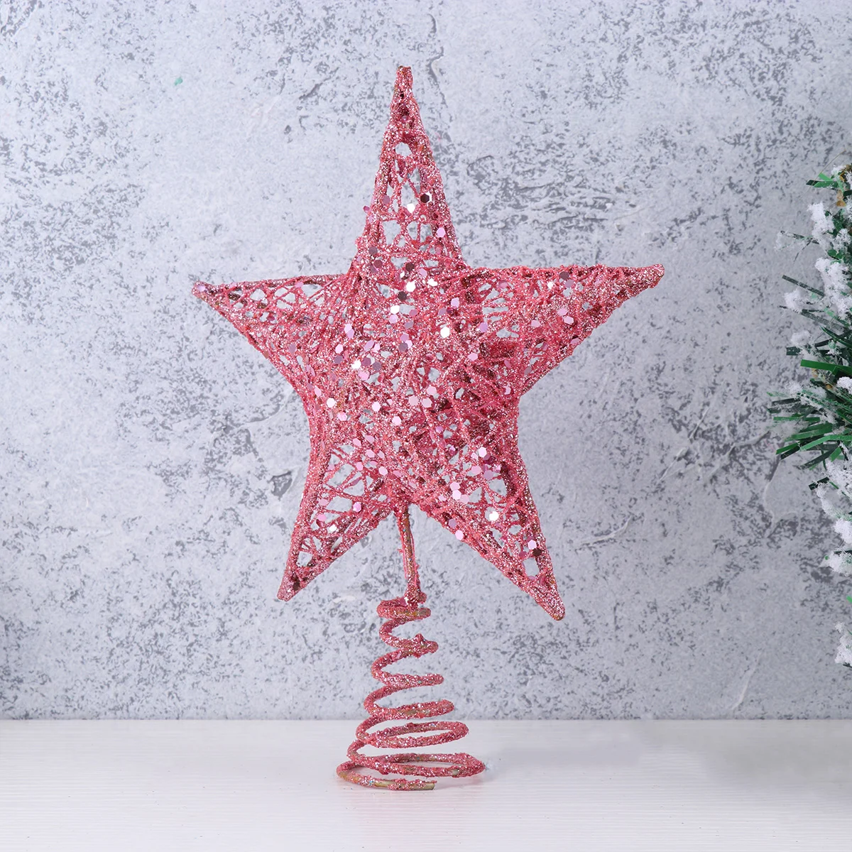 

Christmas Star Tree Topper 20cm Metal Glitter Star Xmas Tree Decoration Treetop for Christmas Tree Decoration Ornaments