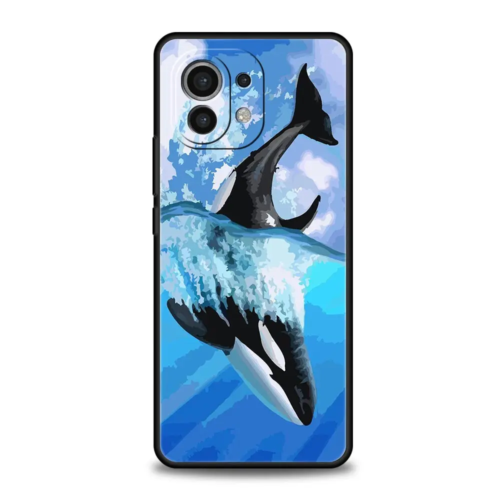 Phone Case For Xiaomi Mi 15 14 13 12 11 Lite 14T 13T 12T 11T Pro Poco X6 X5 M3 X3 F5 F4 Cover Orca ocean lovely killer whale