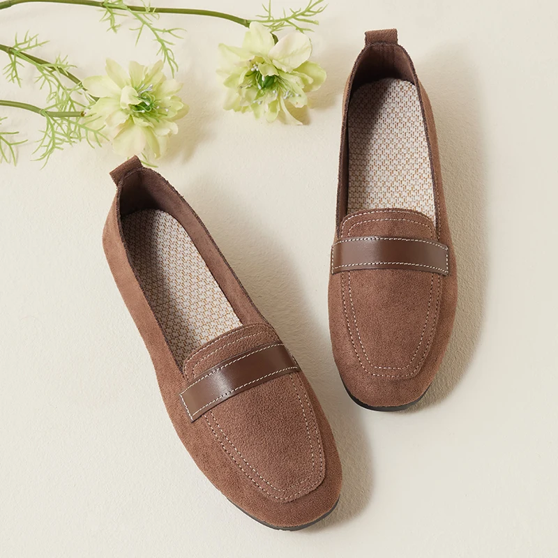 

Туфли женские с круглым носком, повседневные кроссовки, без шнуровки, плоская подошва, Мокасины, симпатичные, классические, резиновая обувь,...