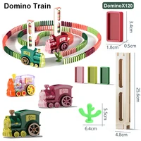 kids domino train toy with sound light automatic laying dominoes blocks stacking games electric train toy brick for boys gifts