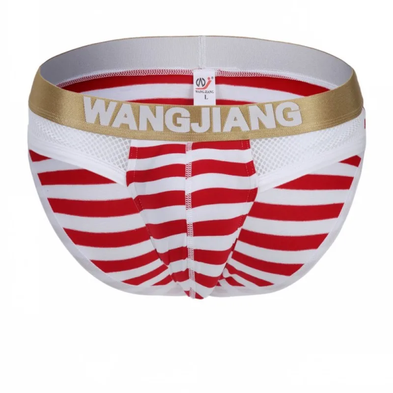 Men's underwear stripe perspective mesh sexy men's triangular underwear sexy men underwear  sexy underwear men