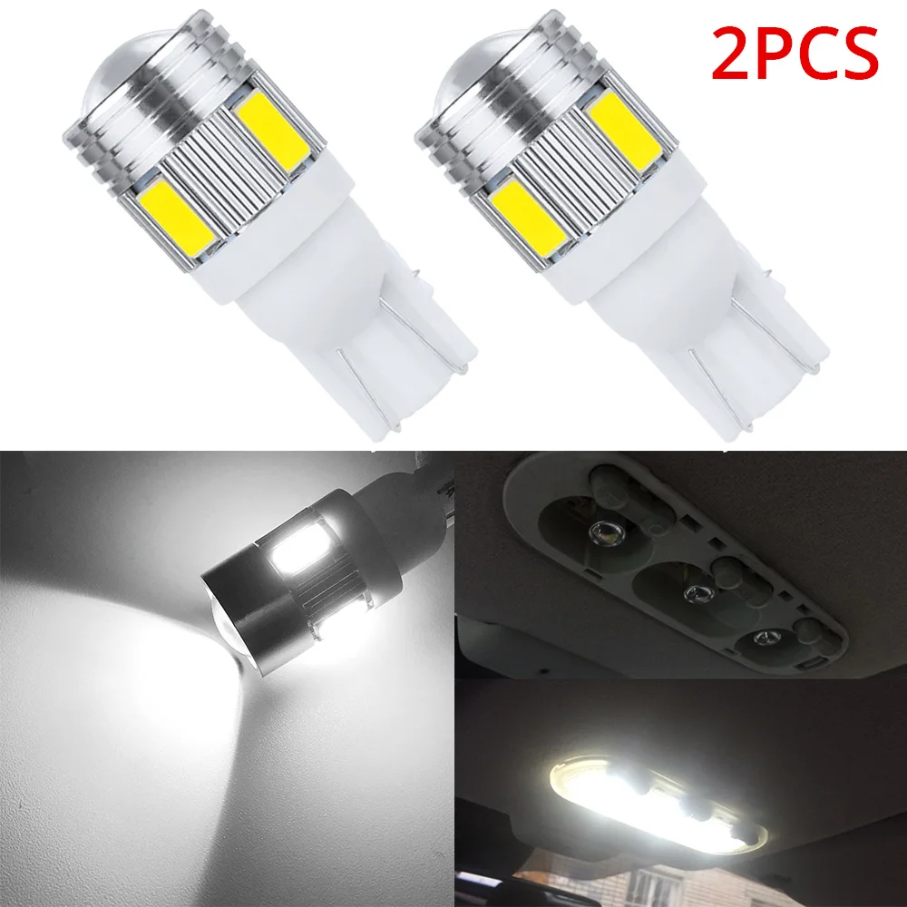 

2pcs Universal New High Quality T10J W5W 5630 6SMD Turn Signal Light Auto Led Wedge Tail Bulbs Side Marker Parking Backup Lights