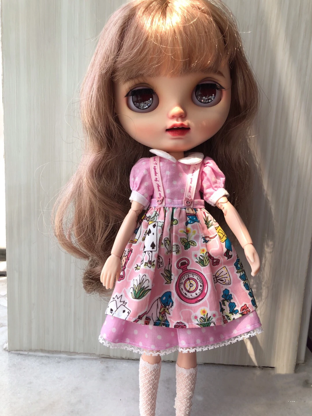 Женская одежда розовая юбка с кроликом костюмное платье 1/6 30 см куклы (подходит