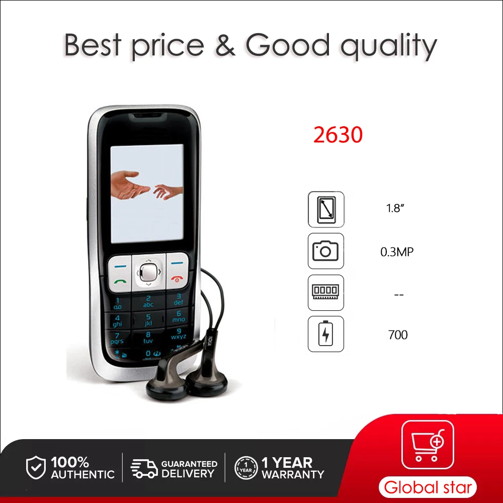 Оригинальная разблокированная клавиатура для мобильного телефона 2630 русская