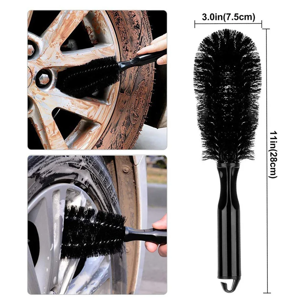 

Durable Car Detailing Brush Kit Accessories Auto Clean Brush Set Parts Replaces Wheel Rims Wire bristles 12pcs/kit