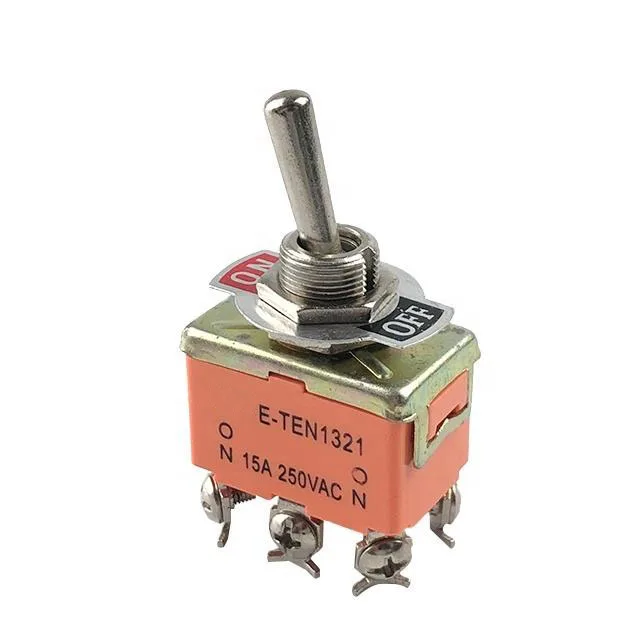 10 шт., встроенный 2-позиционный 6-контактный переключатель, 15 А 250 В переменного тока