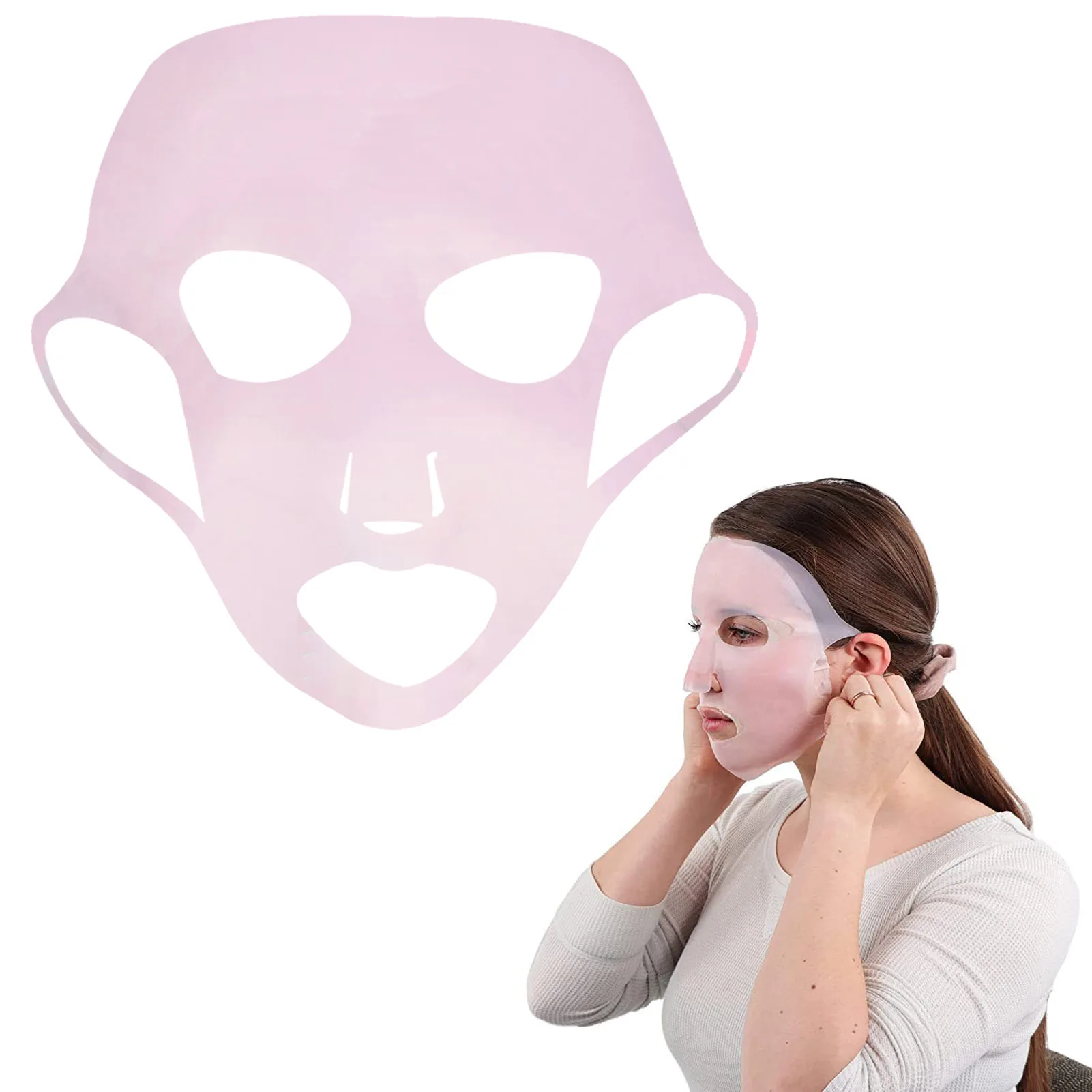 

Многоразовая силиконовая маска для лица, антиударная силиконовая маска-держатель для лицевых масок, патч для гидротерапии, обертка для кра...