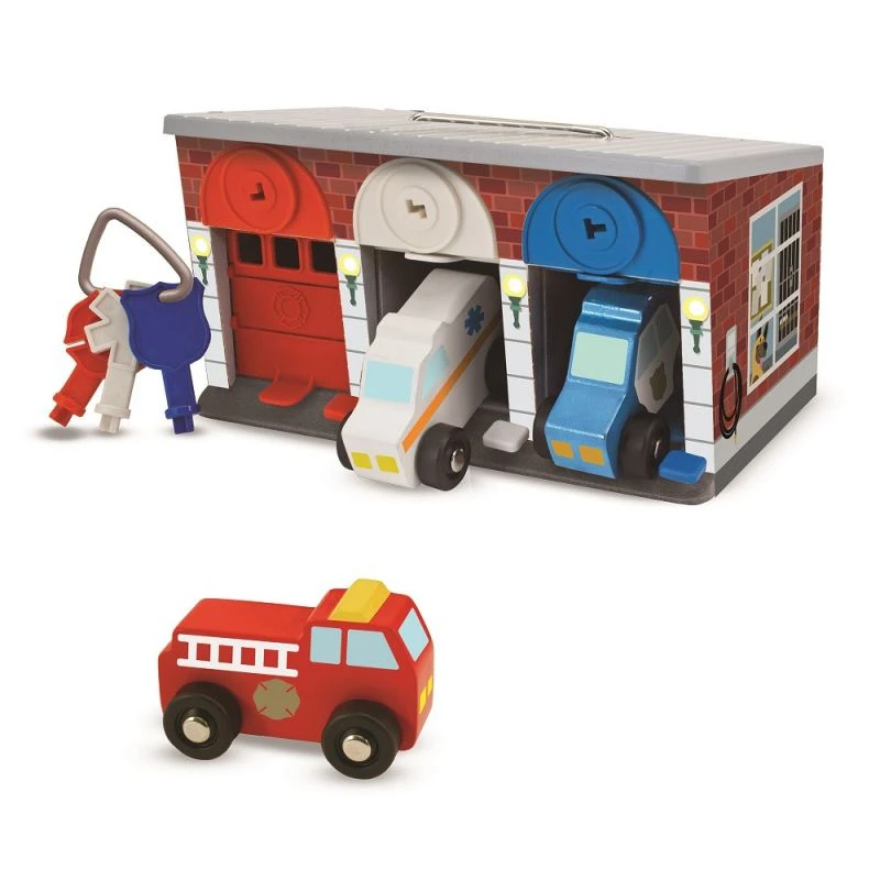 Детский игровой набор Melissa&ampDoug 4607 (гараж со спасательными машинами) | Игрушки и