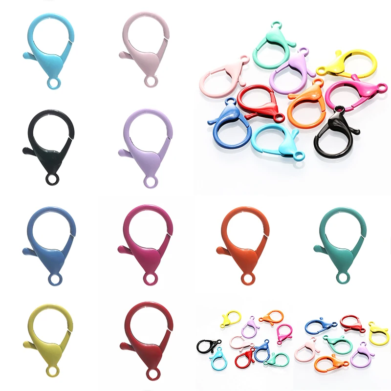 

Металлическая застежка-карабин, крючок смешанных цветов 21x33 мм 10 шт./лот, фурнитура для изготовления ювелирных изделий «сделай сам», цепочка...