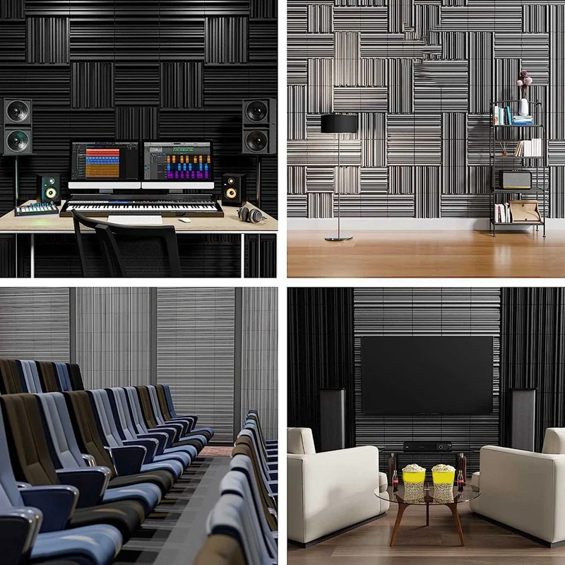 6 шт. самоклеящиеся панели из акустического пенопласта звукопоглощающая пена 12 х